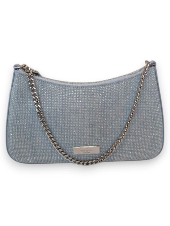 kate spade Handbags - Kate Spade Madison Denim Rhinestone Studded Convertible Crossbody Light Blue